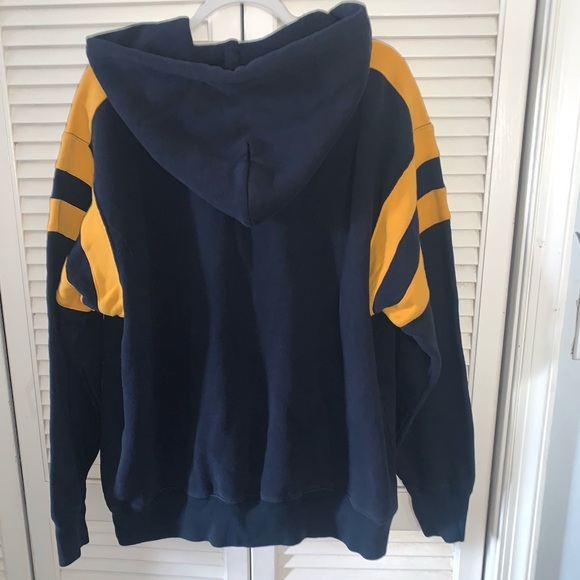 Vintage Polo Jeans Ralph Lauren Blue and yellow hoodie Men’s Large - Picture 5 of 7